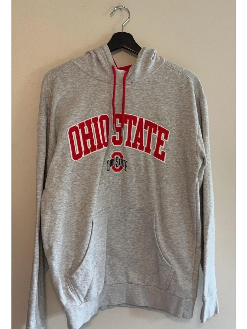 Ohio State Buckeyes Hoodie Sweatshirt Mens Medium Gray Champion NCAA